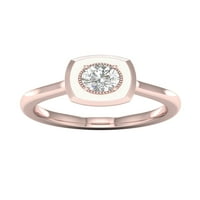 1 2ct TDW dijamant 14k prsten za pasijans od ružičastog zlata