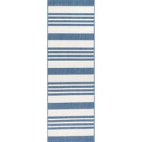 Nuloom Robin Multi Stripe u zatvorenom prostoru na otvorenom, 2 '10', plava