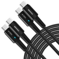 Urban USB C do USB C kabel 6,6ft 100W, USB 2. TIP CABLING CABLE Brzo naboj za Doogee V10, iPad Pro, iPad