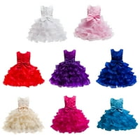 Dječje djevojke princeza Pageant haljine 3d cvijet Tutu Holiday Party vjenčane maturalne haljine 3-Y