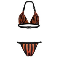 Sunčani Bikini za žene suncokret Bikini Top kupaći kostim Novi Bikini Leopard Print Halter vrat tri tačke