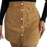 Djevojke Suknja Kratka Čvrsta Visokog Struka Zipper Jesen Zima Sumot Wrap Single Slim Fit Čvrsta Suknja