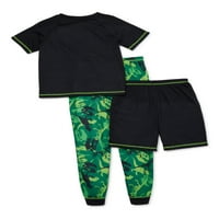 Saint Eve Boys kratki rukav, duge pantalone i kratki, 3-dijelni set pidžame veličine 4-16