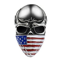 Voćni prstenovi američka zastava Band Titanium Steel muški prsten
