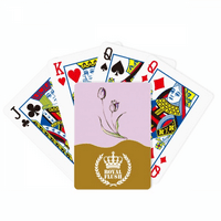 Ljubičasta cvijeća Tulip Greenery Royal Flush Poker igračka karta