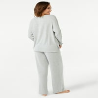Joyspun ženski komplet pidžama dugih rukava i pantalona, 2 komada, veličine od S do 3X