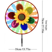 Kidlove Šarena Rotirajuća Vjetrenjača Sequin Sun Flower Pinwheels Izgled Lokacije Za Uređenje Vanjskog