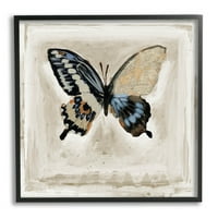 Stupell Industries Butterfly Wings kvadratna granična slika crno uokvirena umjetnička štampa zidna umjetnost,