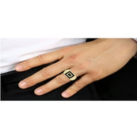 JewelersClub Black Diamond za muškarce - 0. CTW originalni crnički dijamantni prsten za muškarce - hipoalergeni