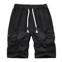 Aueoeo radne kratke hlače za muškarce, muške Casual Kargo kratke hlače s vezicama klasične rastezljive