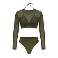 Žene Swimwears Summer Mesh Treger Bikini Gaćice Mesh Smock Set Seaside Bazen Odjeća Za Kupanje Na Plaži