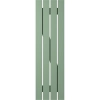 Ekena Millwork 1 2 W 50 H Americraft Četiri ploče vanjska ploča Smještena ploča-n-batten rolete w z-bar, staze zelene boje
