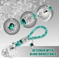 Jedinstveni Bargains Car Fau kristalni Privjesci za ključeve Privezak za ključeve sa kamenčićima zeleni