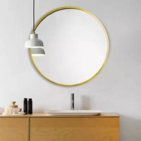 28 Zidni krug ogledalo veliko okruglo zlatno seosko kuća kružno ogledalo za zidnu dekor veliko kupatilo