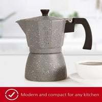 Holstein Housewares Cup aluminijski štednjak Espresso Maker i moka lonac - Velika degustacija Tradicionalna