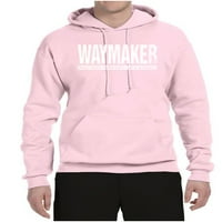 Divlji Bobby, Waymaker Inspirational Christian Unise Graphic Dukserice, svijetlo ružičasta, X-velika