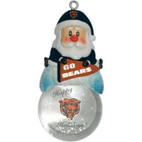 Topperscot by Boelter Brands NFL Santa Snow Globe Ornament, Chicago Bears