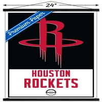 Houston rakete - Logo zidni poster sa drvenim magnetskim okvirom, 22.375 34