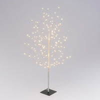 Everlasting Glow Gerson 47.2 Visoka metalna twig stabla, električna bijela žuta, drvo s toplim bijelim