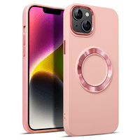 Za iPhone Magnetic Case, Luxury Plating mat tečni Silikonski telefon slučaj, Kompatibilan sa MagSafe Magnetic za žene djevojke Meki TPU Shockproof stražnji poklopac za iPhone 13, Pink