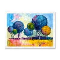 Designart 'jesen šareno Fantasy Trees III' moderni uokvireni umjetnički Print