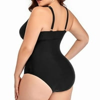 Ženski kupaći kostim velike veličine jednobojni kupaći kostim mrežasti šavovi štampani kupaći Bikini