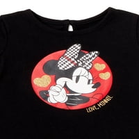 Disney Minnie Mouse džemper za djevojčice, majica i tajice, 3-dijelni komplet odjeće