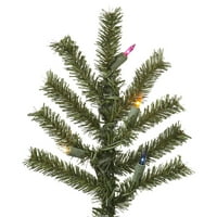 Vickerman 5 'prirodno alpsko umjetno božinsko stablo, višebojna LED svjetla - Fau Božićno drvce - sezonski unutarnji kućni dekor