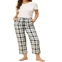 Jedinstvene povoljne ženske Lounge Buttoms elastični struk odjeća za spavanje karirane pidžame pantalone