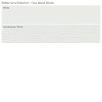 Prilagođena Reflections Kolekcija, 2 Cordless Fau Drvene Rolete, Bijele, 5 8 Širina 48 Dužina
