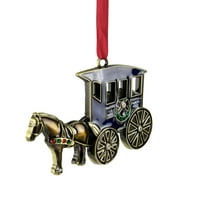 Northlight Horse Buggy Multi-color Metal Božić dekorativni naglasak ukras, sa evropskim kristala 2.25