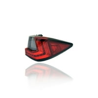 Zadnja svjetla - Kompatibilna zamjena za '16 - Lexus RX350 350L 450HL - LED, vanjski bez LED signala -