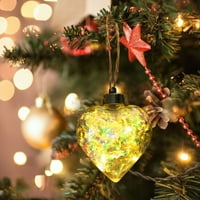 Miayilima Božić Ukrasi Božić Creative Novi Led Transparentan Božić Loptu Božićno Drvo Privjesak Svjetlosni